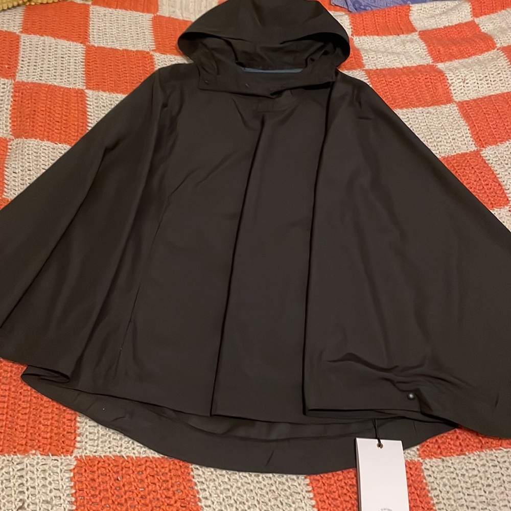 Herschel Supply Company Black Hooded Rain Cape - Picture 4 of 11